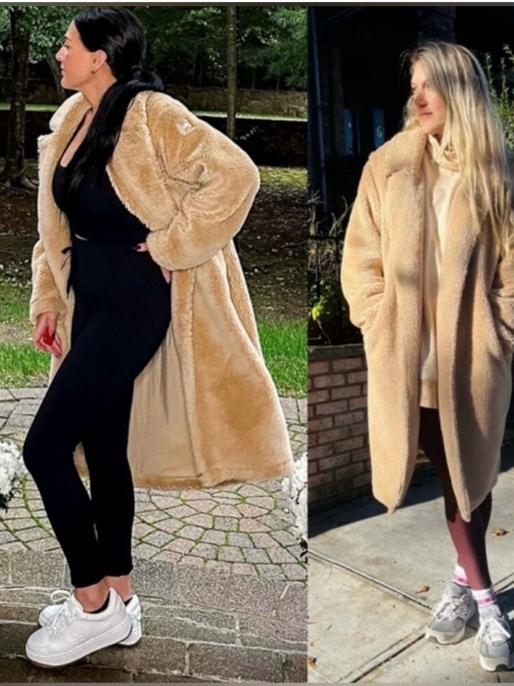 ALO Yoga Teddy Coat Camel Tan Oversized Sherpa Long Jacket - Picture 3 of 16